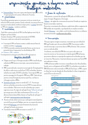 Biologia Molecular - Biologia Molecular Estudo Químico Ao Material ...