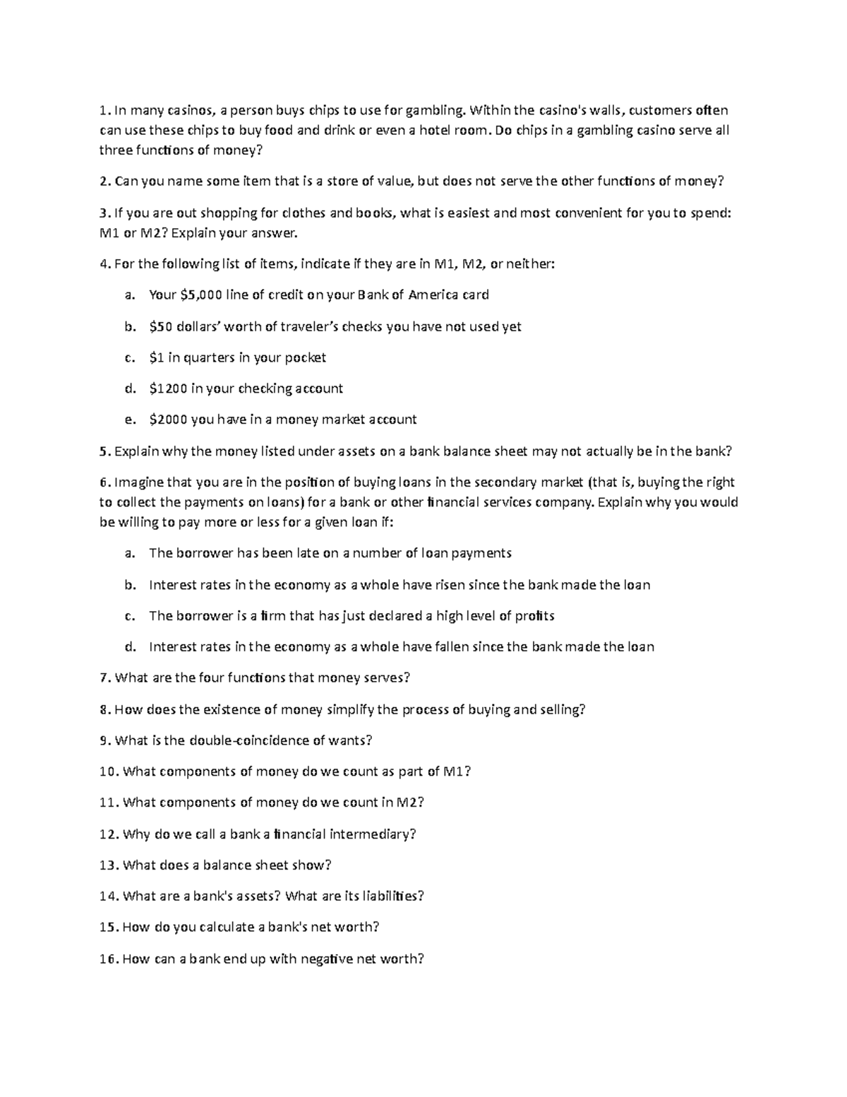 Chapter 11 review question - In many casinos, a person buys chips to ...