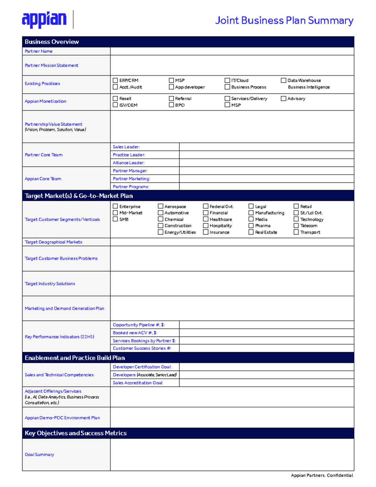 Joint Business Plan 2 - Business Overview Partner Name Partner Mission ...