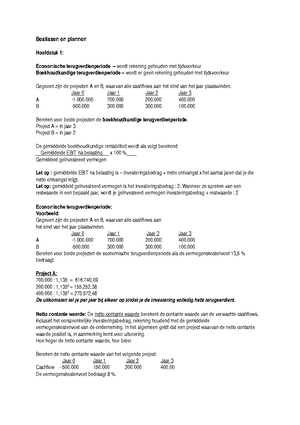 Beslissingen En Plannning - Plannen En Beslissen De ...