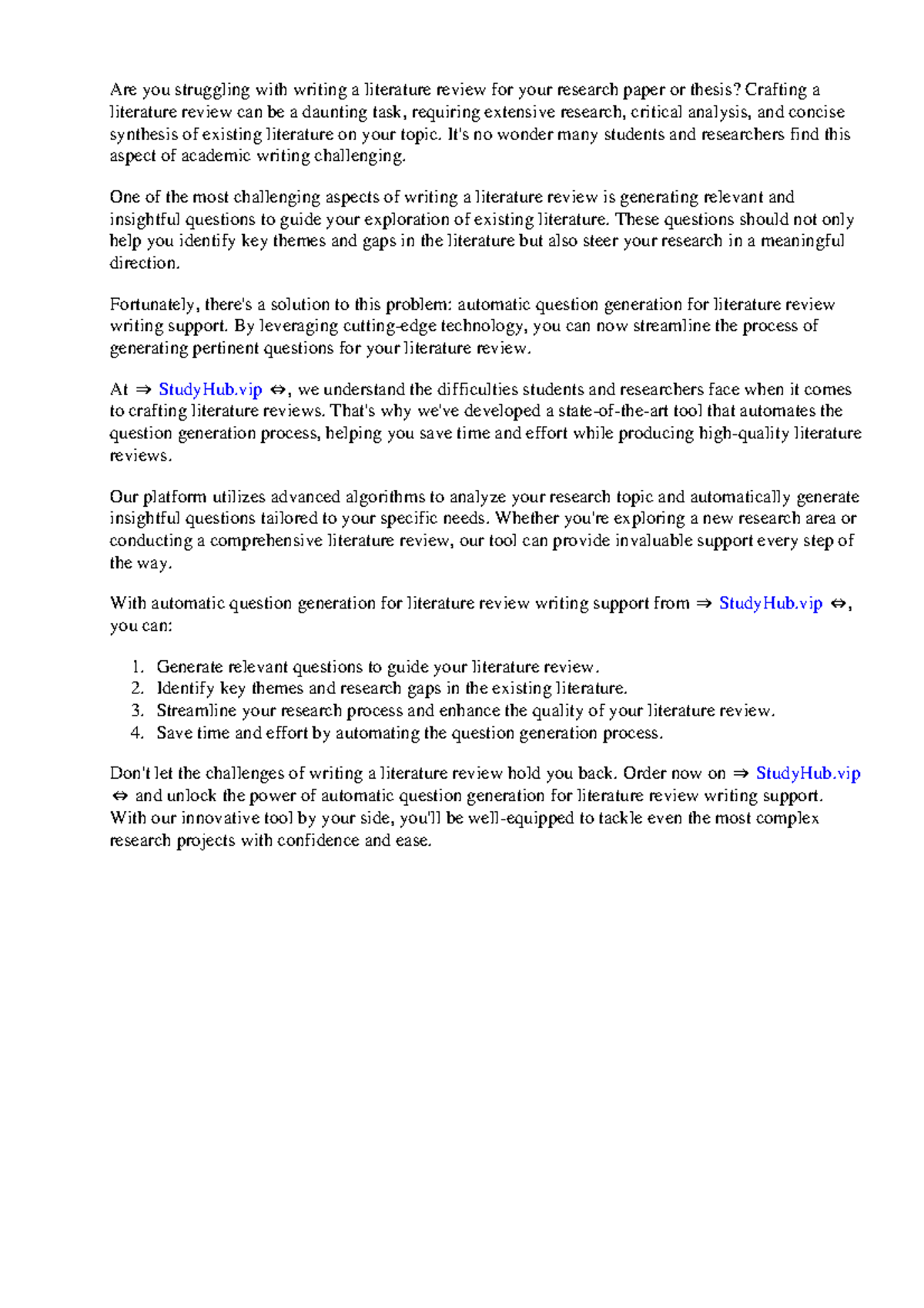 Automatic Question Generation For Literature Review Writing Support ...