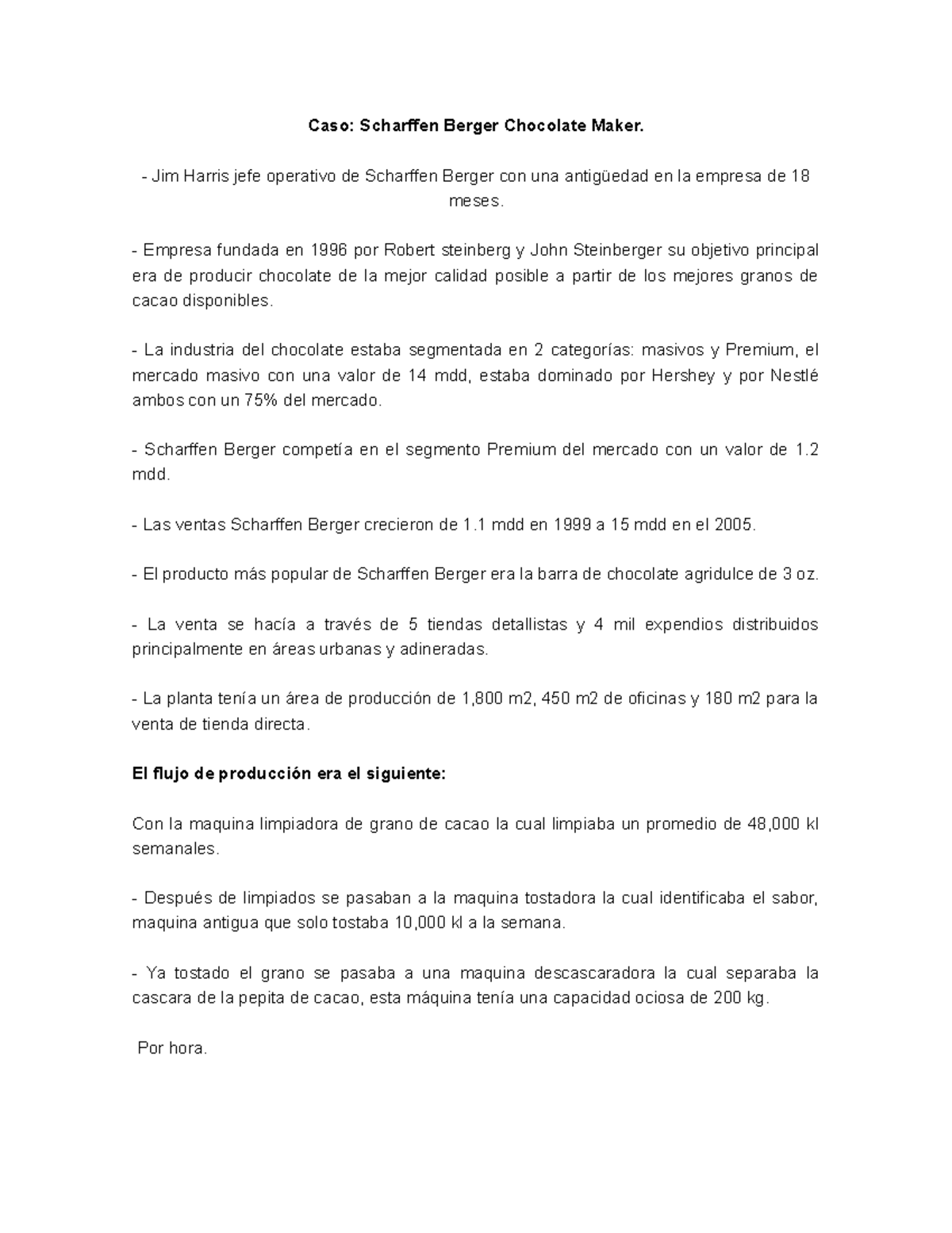 419259009 Caso Scharffen Berger Chocolate Maker - Caso: Scharffen ...