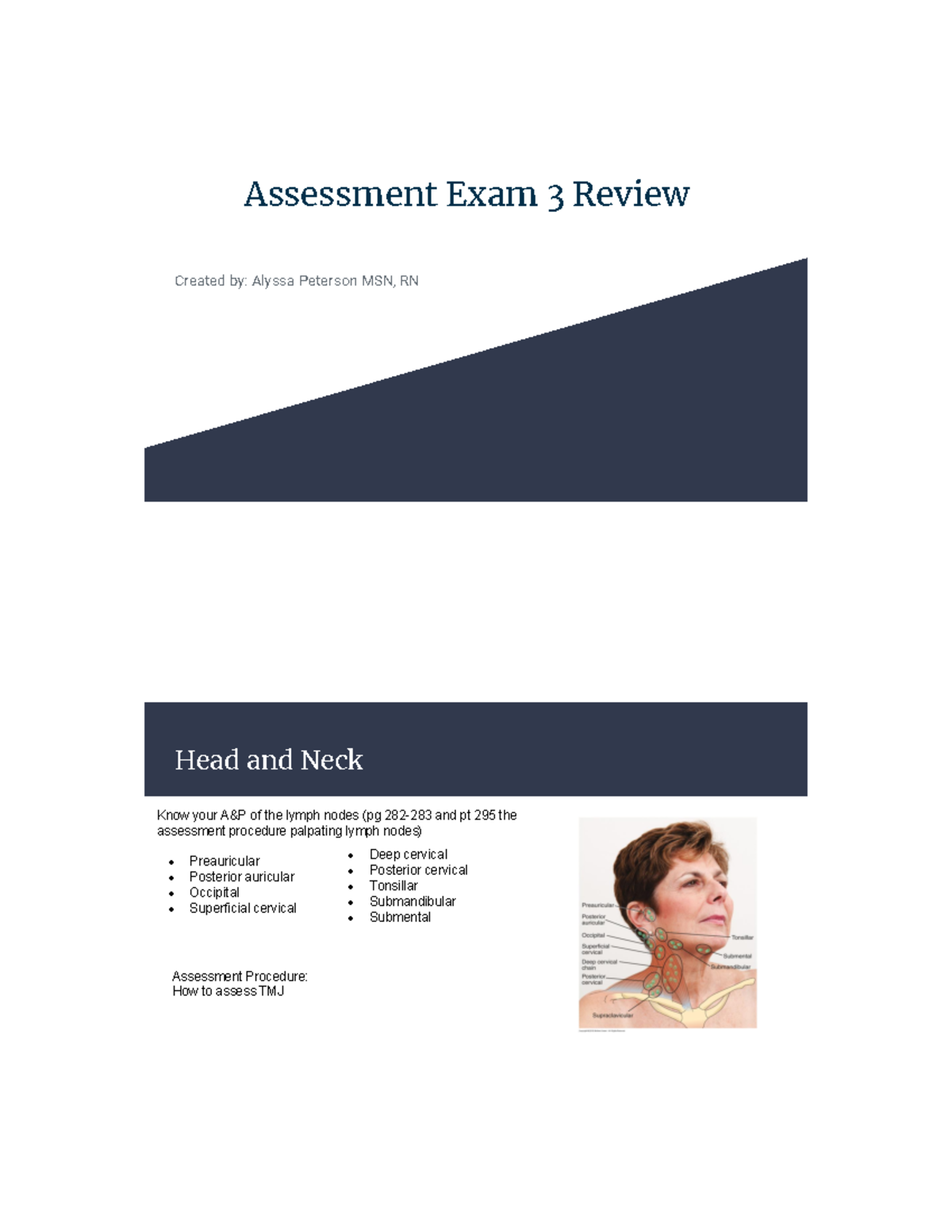 Holistic Health Assessment Across the Lifespan NURS 3320 - Assessment ...