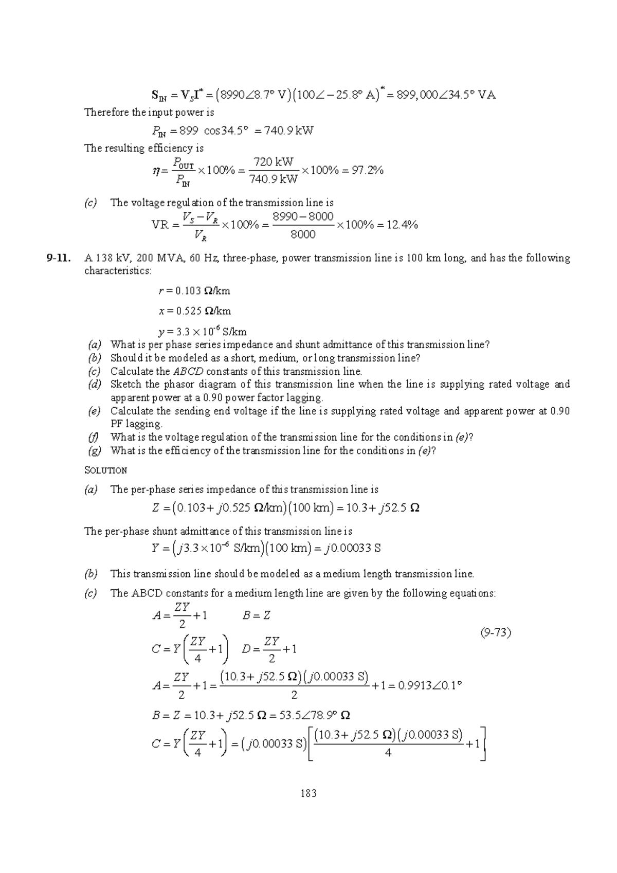 Electric Machinery And Power System Fundamentals32 ( ) ( ) * * SIN
