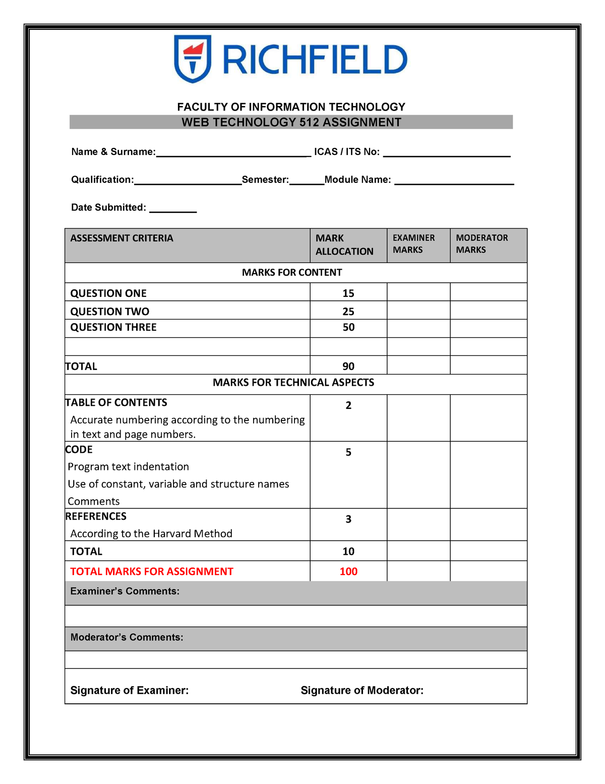 web technology 512 assignment answers