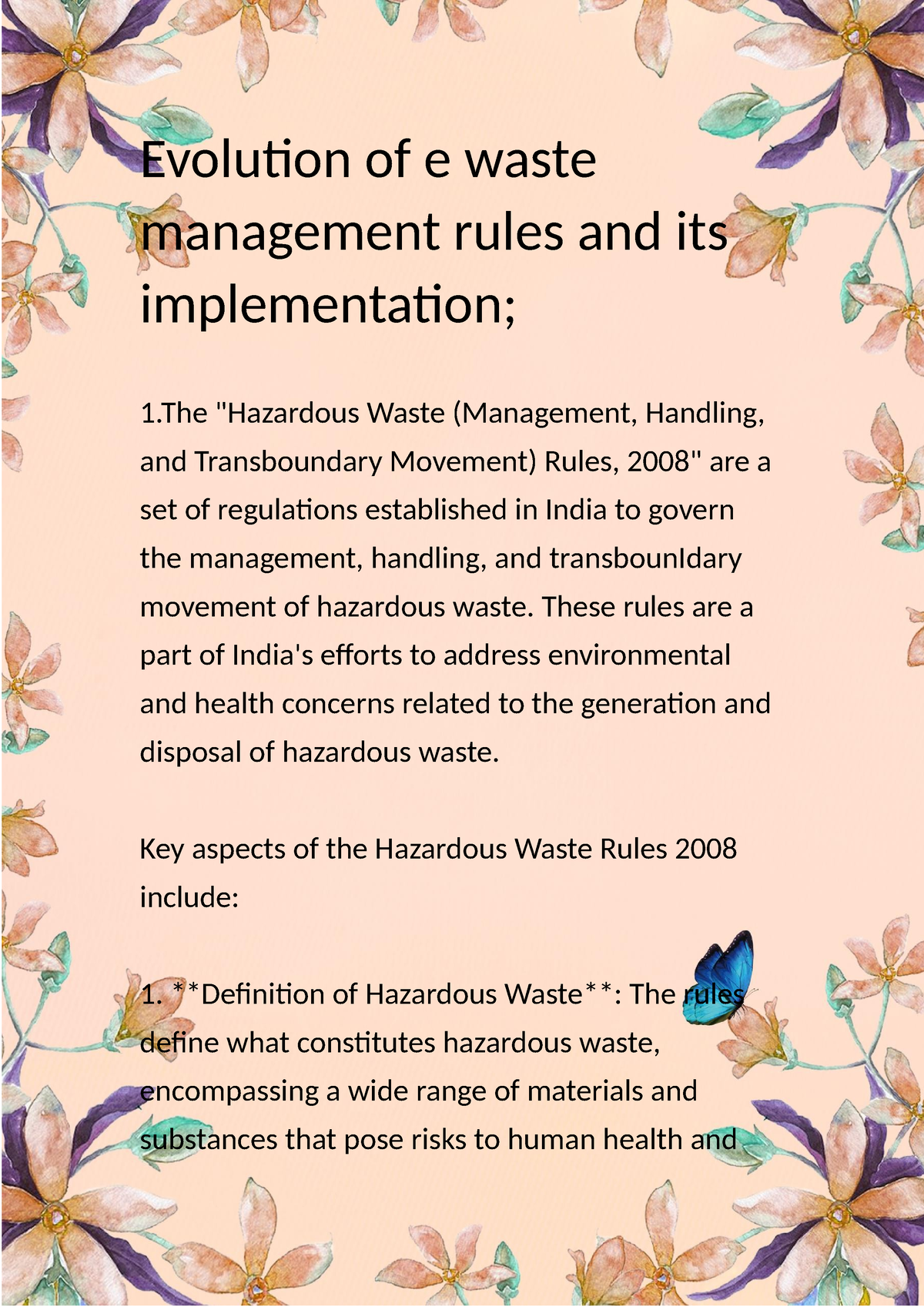 E waste management and its implication10 Evolution of e waste