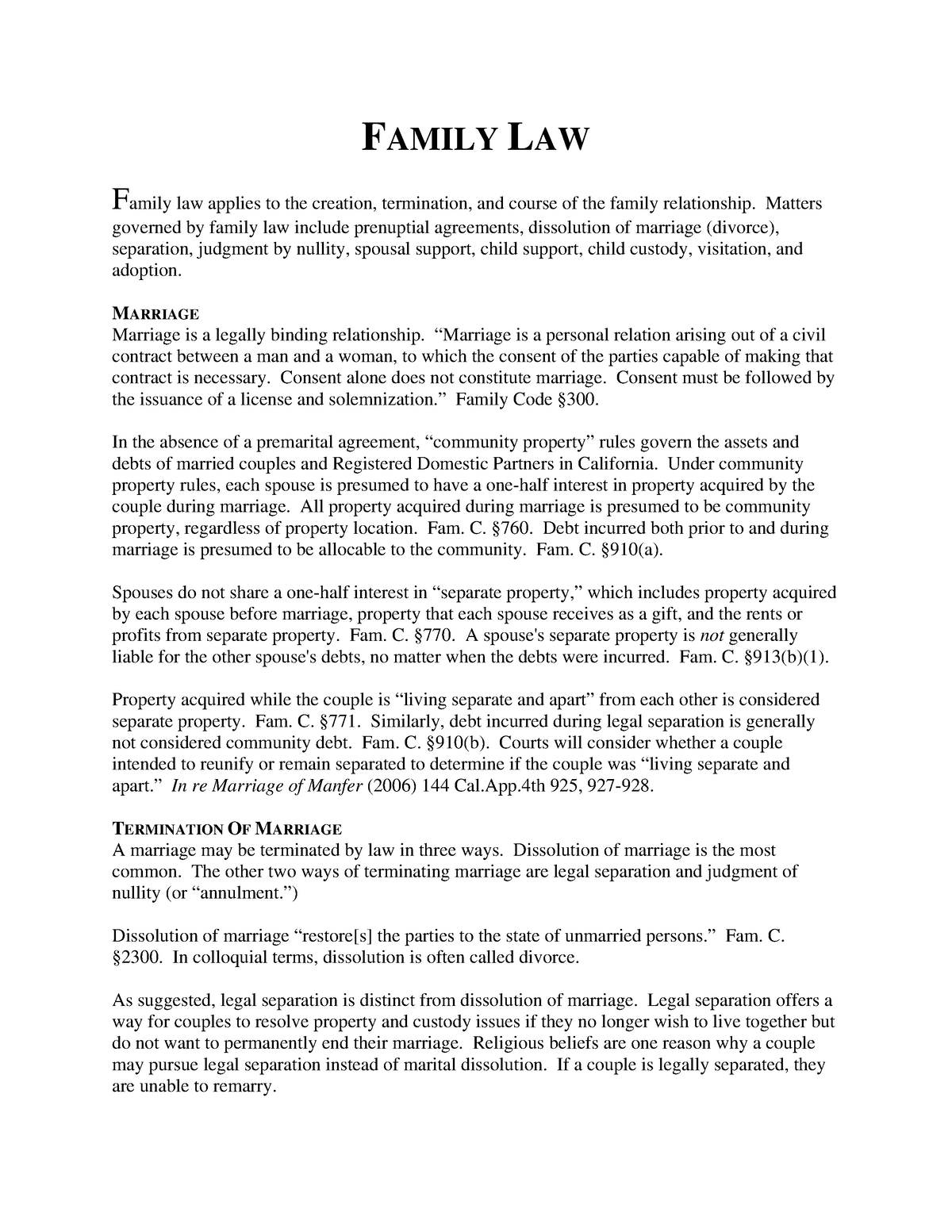 dissertation on family law