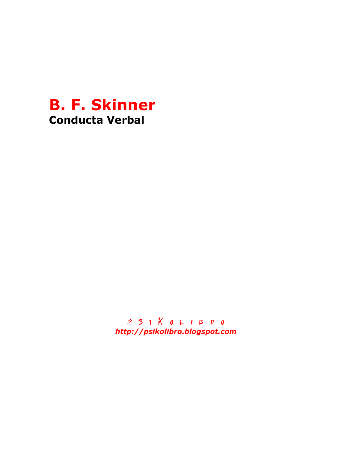 3. B F Skinner Conducta Verbal - B. F. Skinner Conducta Verbal ...