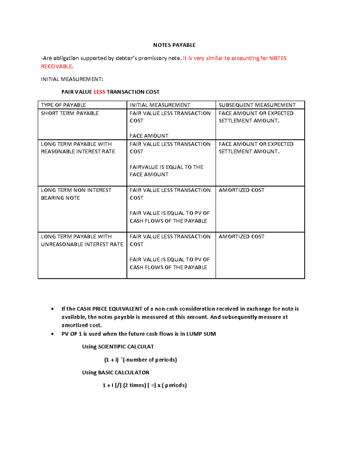 Chap 10 notes payable Fin acct 2- Barter Summary Team - NOTES PAYABLE ...