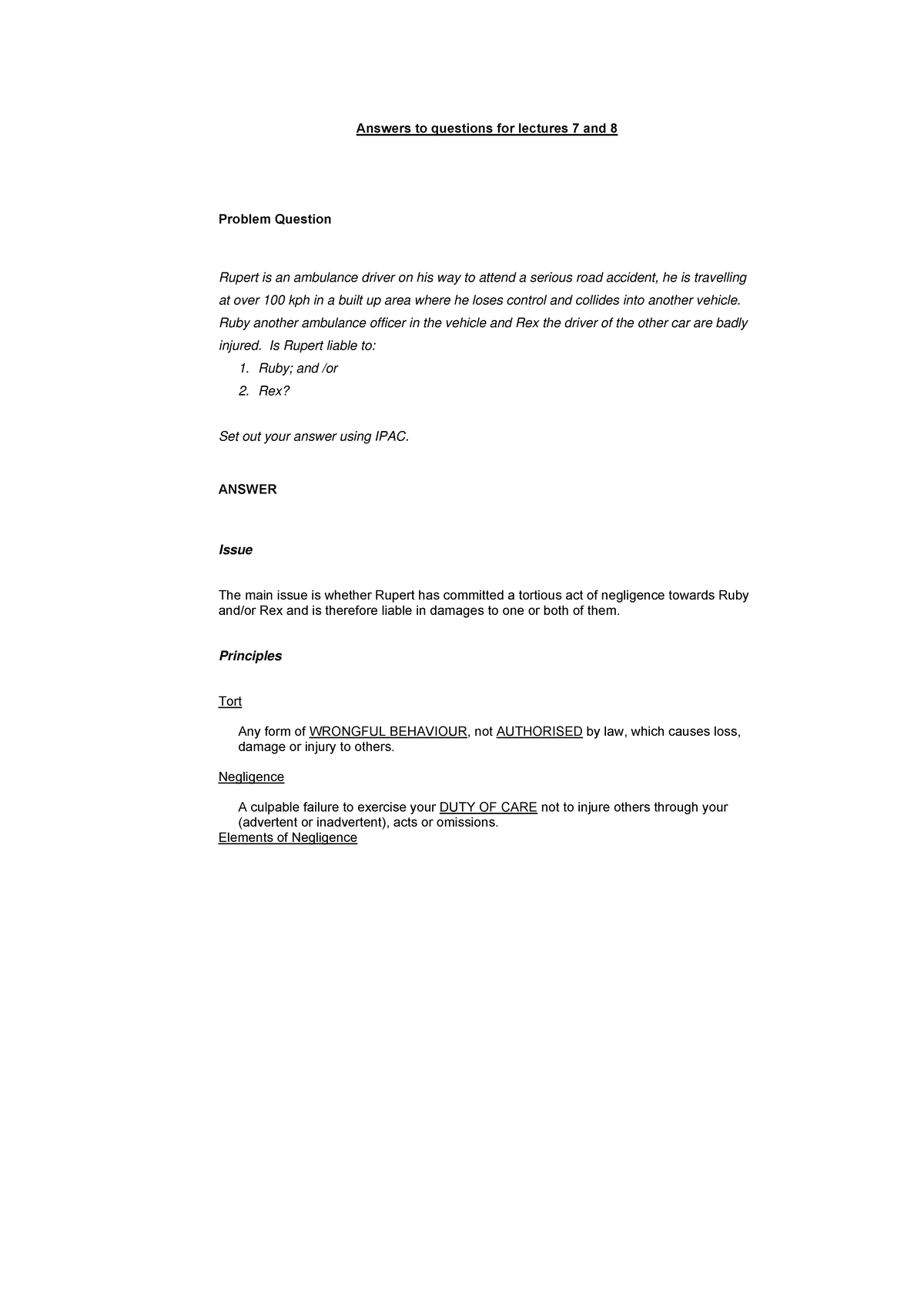 Answers to Practice Questions for Lecture 7 & 8 (PDF) - Answers to ...