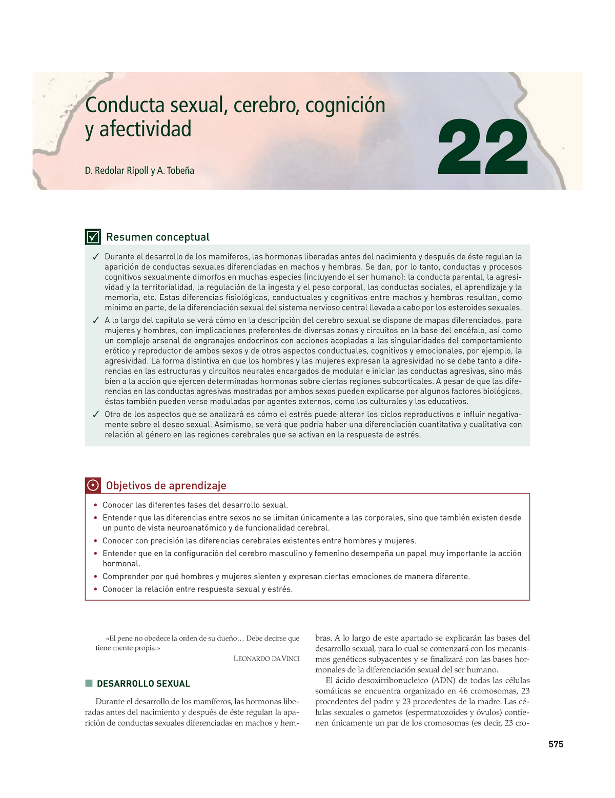 Conducta sexual y afectividad - Conducta sexual, cerebro, cognición y  afectividad D. Redolar Ripoll - Studocu