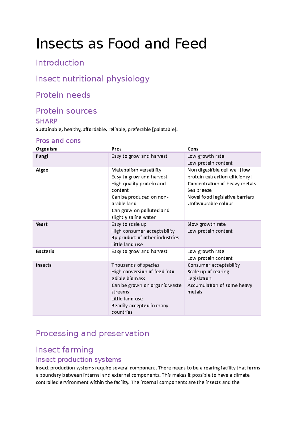 Insects as Food and Feed summary - Insects as Food and Feed ...