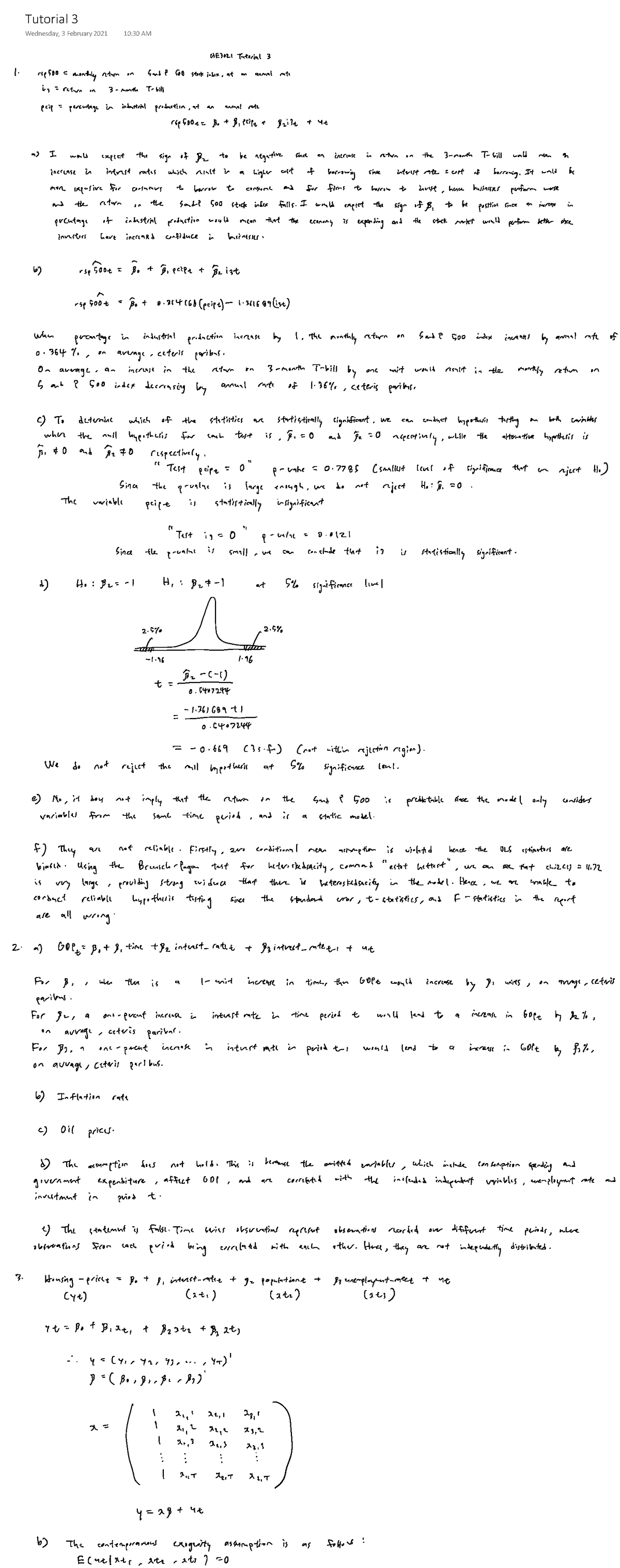 Tutorial 3 - HE3021 - Tutorial Wednesday, 3 February 2021 10:30 AM ...