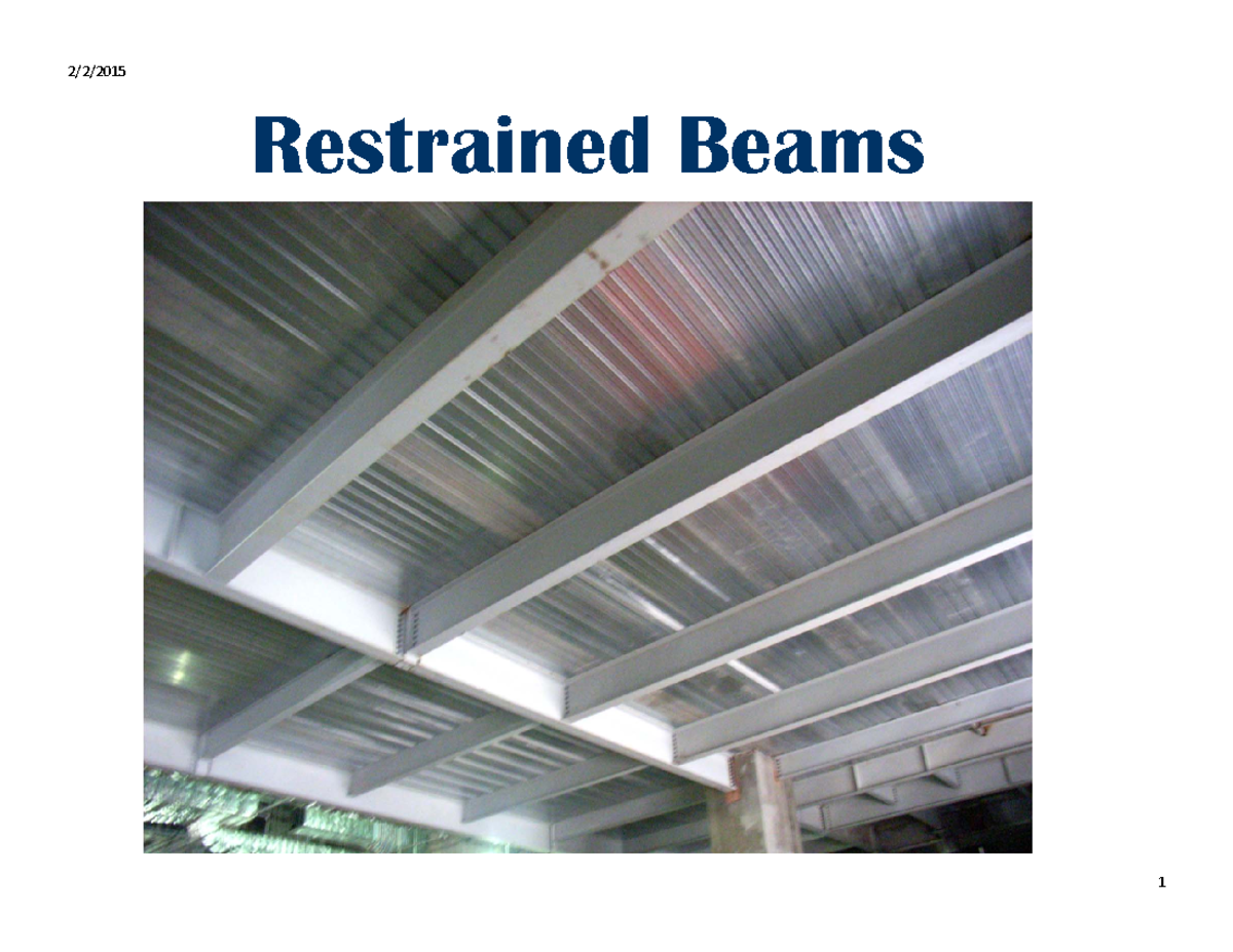 6 Restrained Beams 2011 Restrained Beams Major Axis Bending Minor