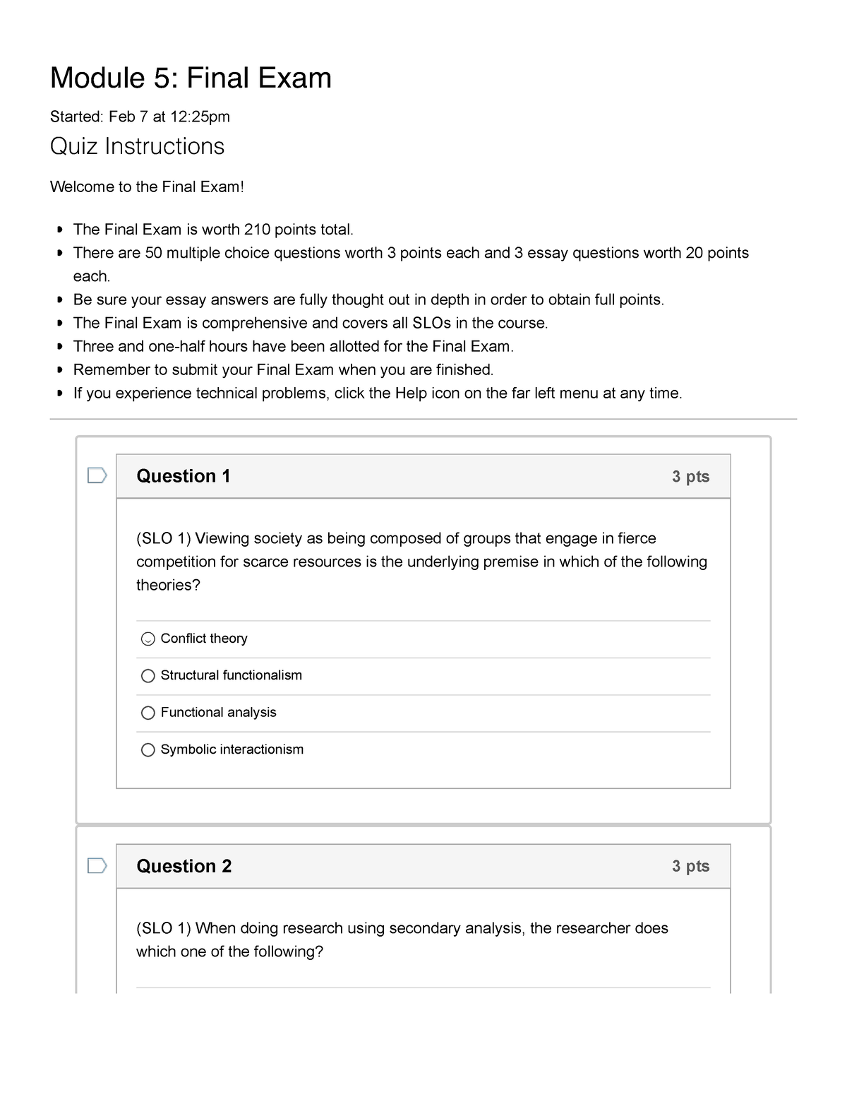 Quiz Module 5 Final Exam complete full - Module 5: Final Exam