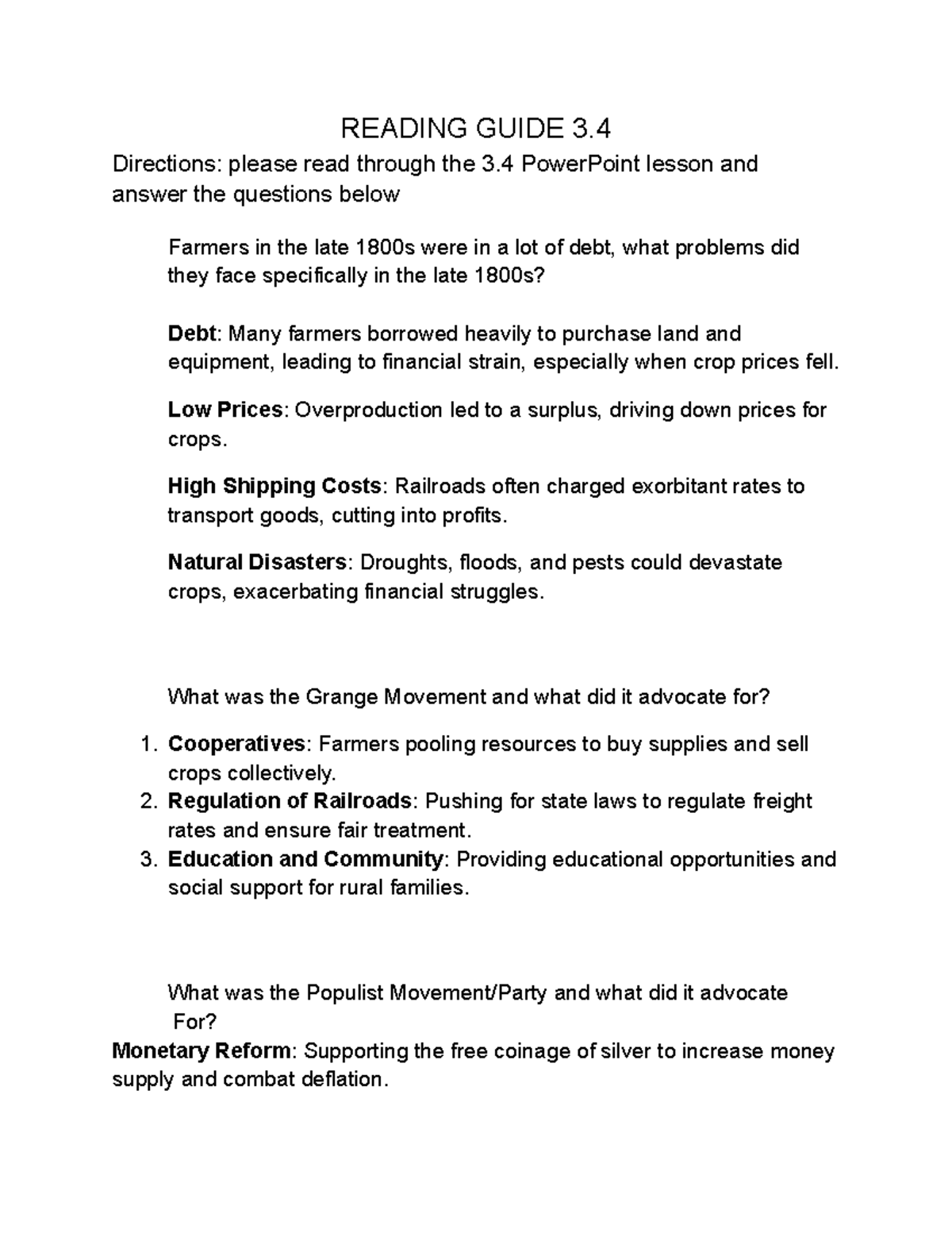 Reading Guide 3 - Studocu