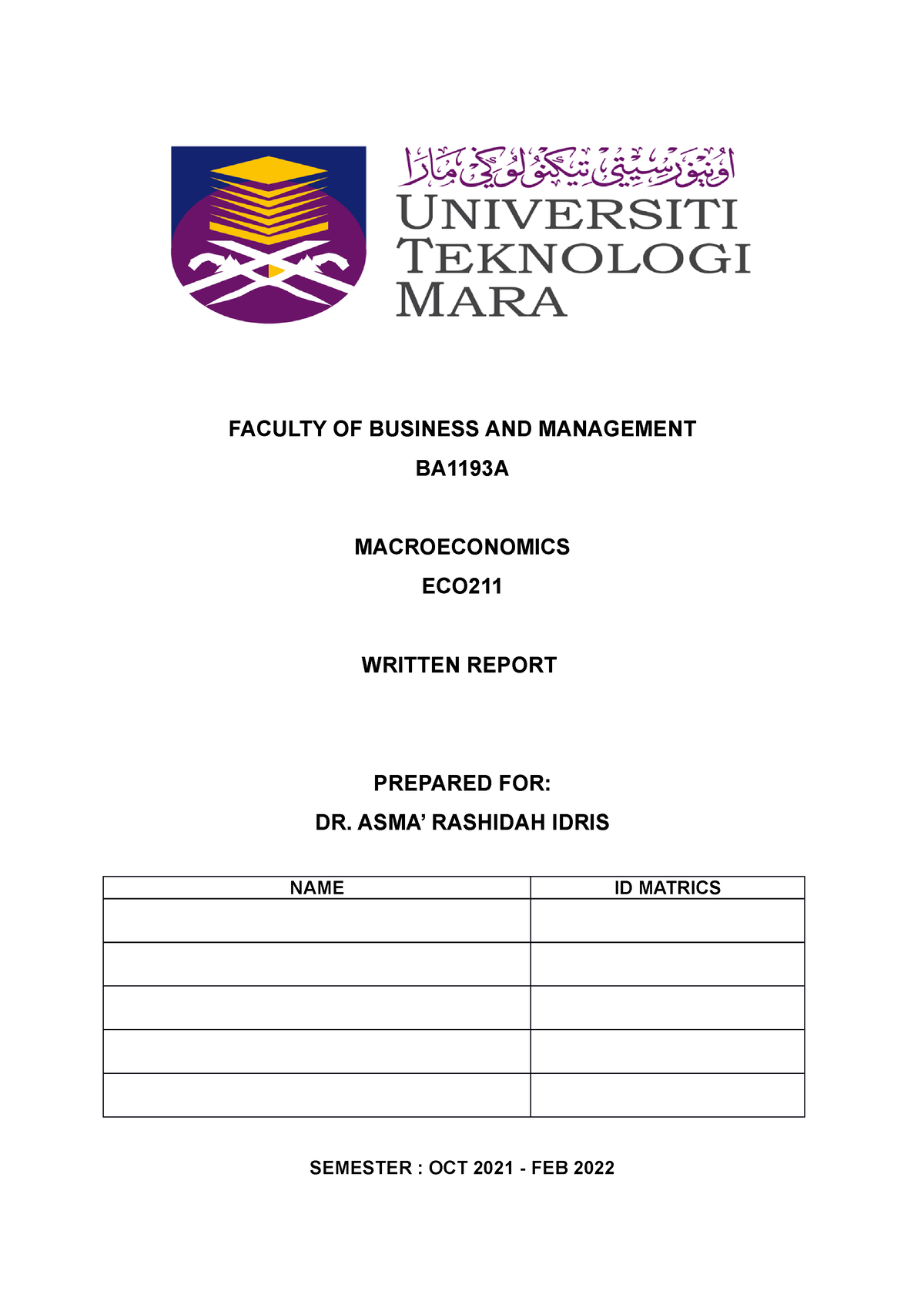 group assignment eco211