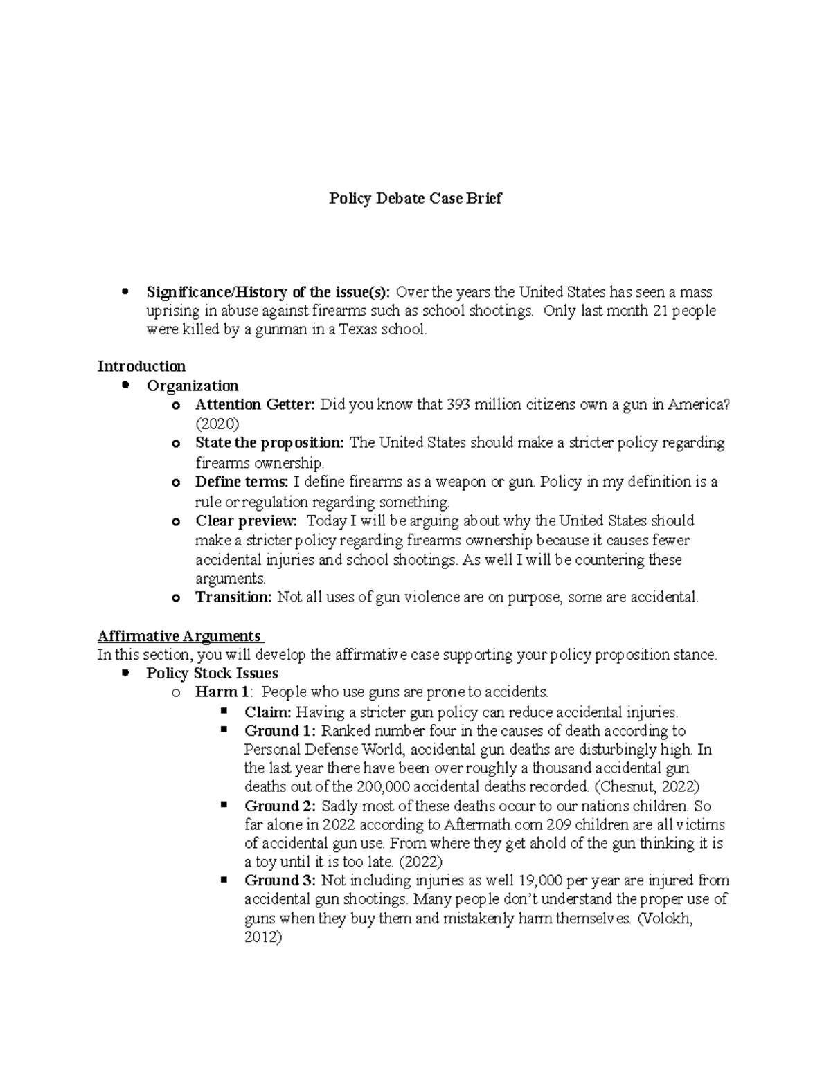 Policy debate 222 idk Policy Debate Case Brief Significance/History