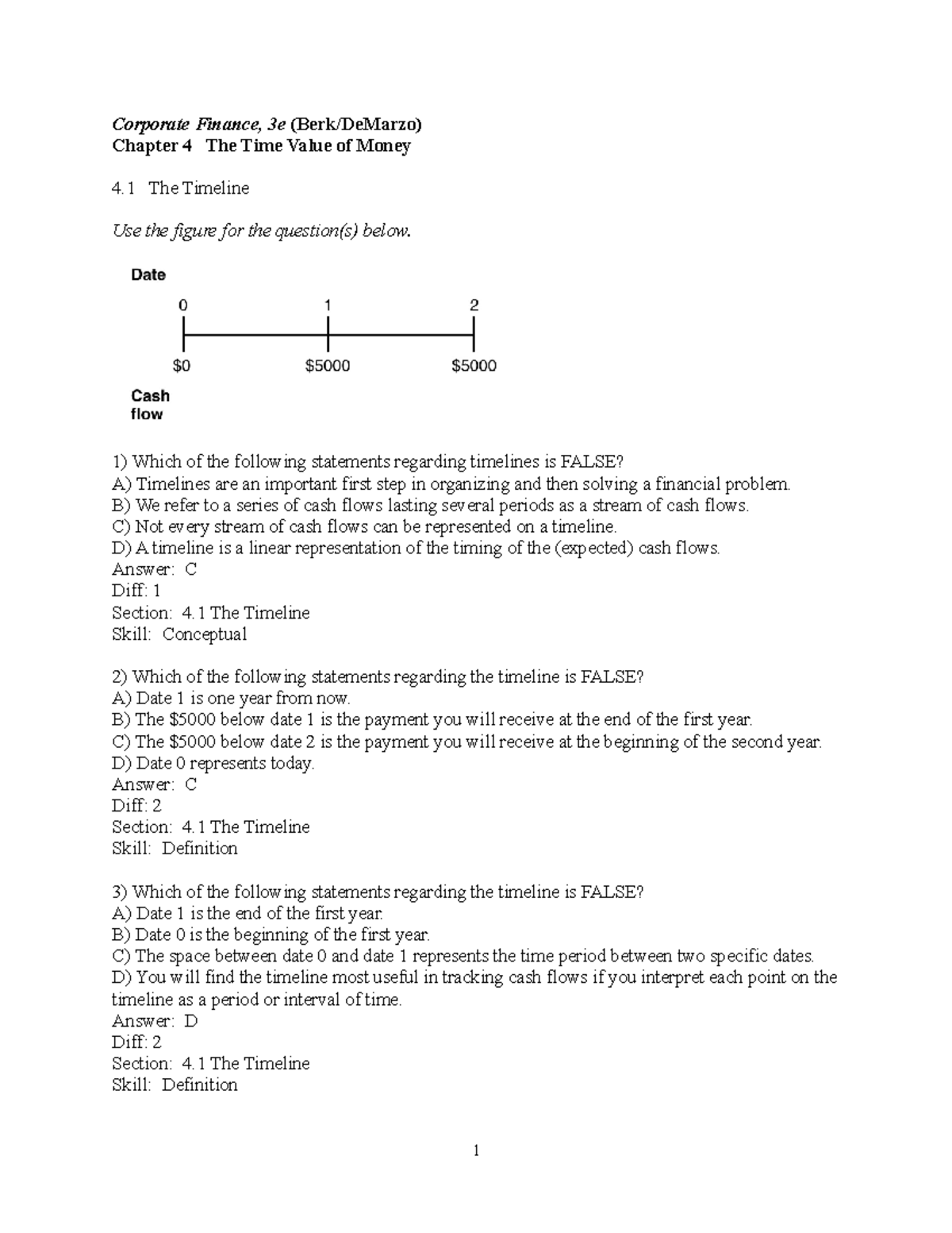 Doc - class assignment - Corporate Finance, 3e (Berk/DeMarzo) Chapter 4 ...