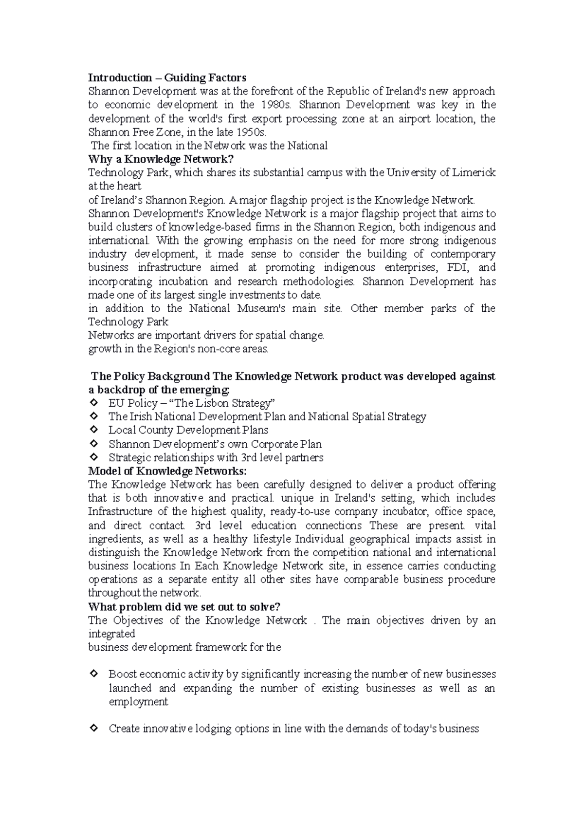 Development economics project - Introduction – Guiding Factors Shannon ...