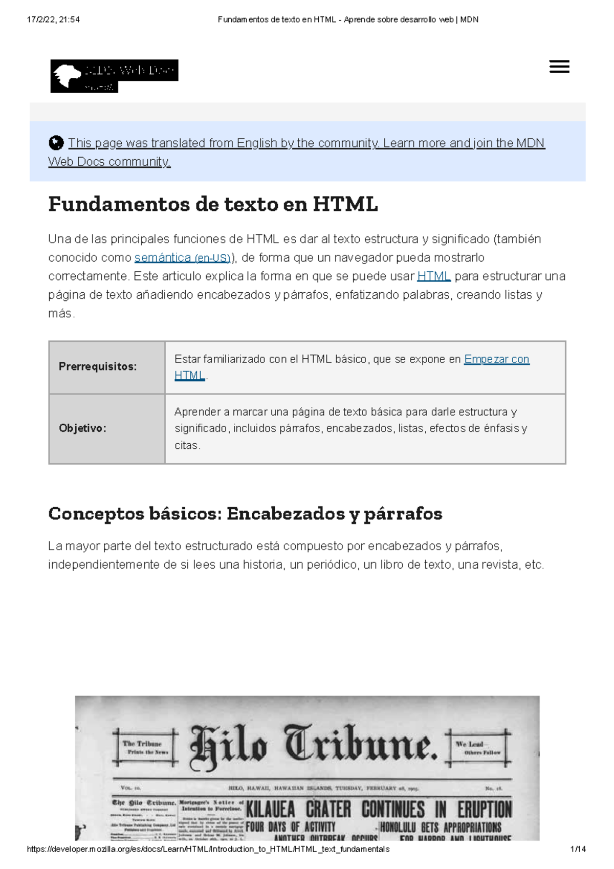 Fundamentos De Texto En HTML - Aprende Sobre Desarrollo Web MDN - This ...