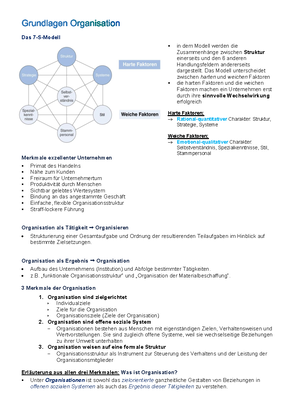 Organisation 2: Organisatorische Differenzierung Und Integration - Teil ...