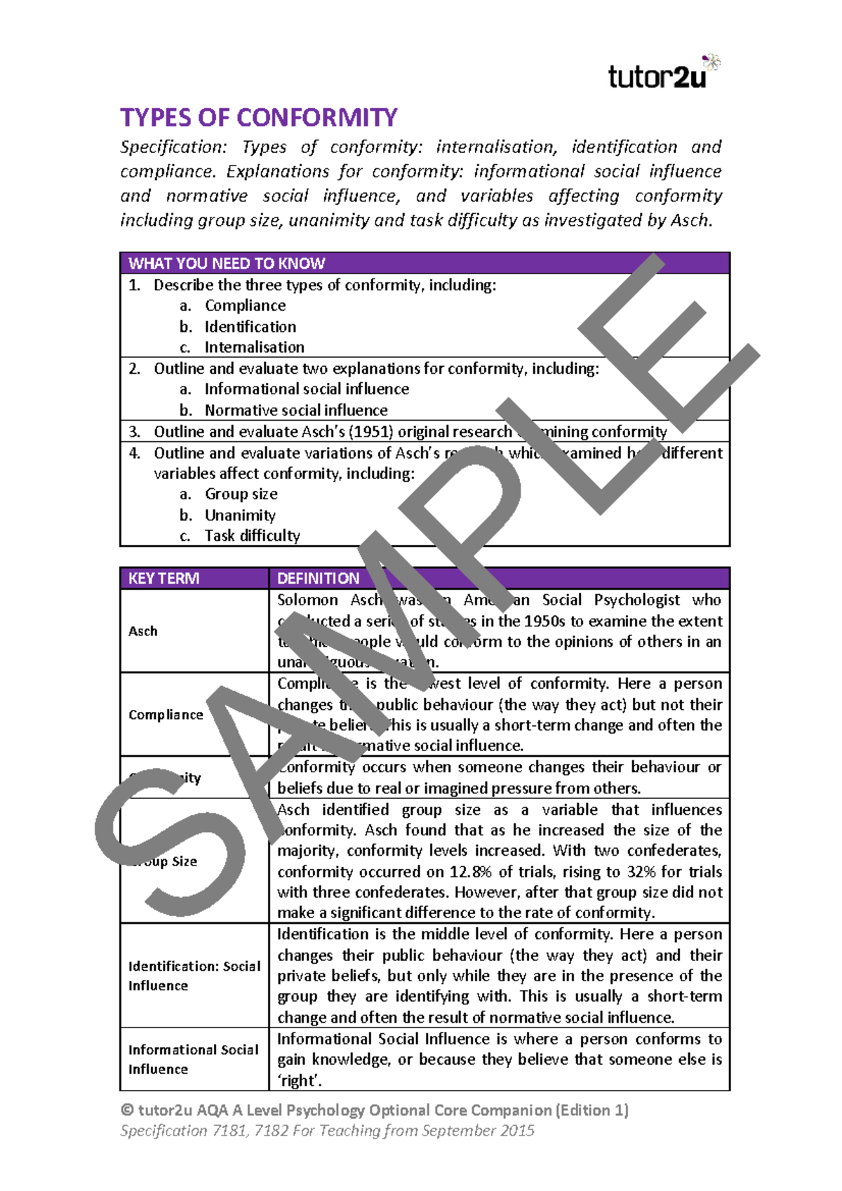 Social-Companion-Sample - © tutor2u AQA A Level Psychology Optional ...