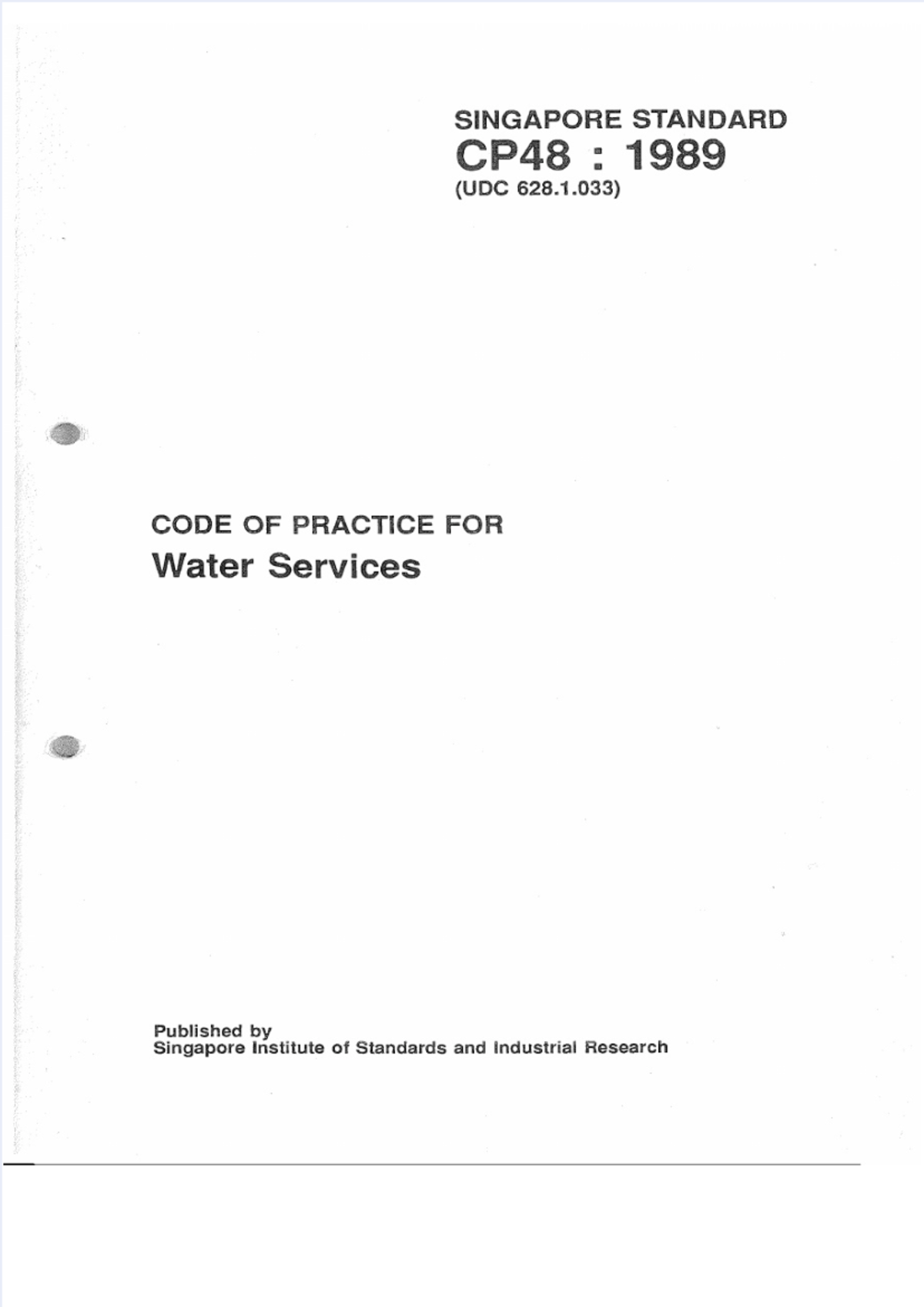Water service code of practice FM101 Studocu