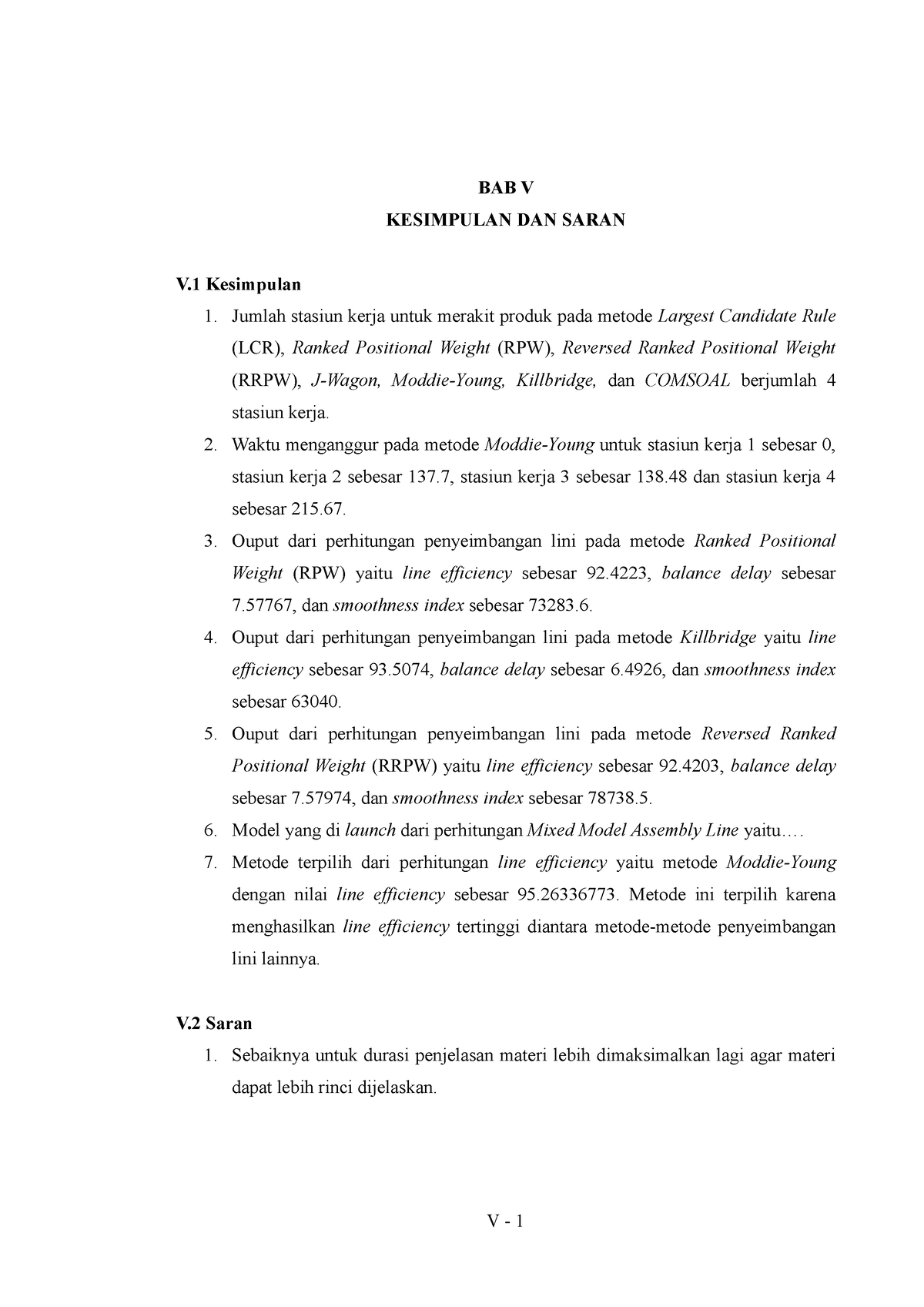 BAB V Laporan Modul 7 - Snsjnjnajincijan - V - 1 BAB V KESIMPULAN DAN ...