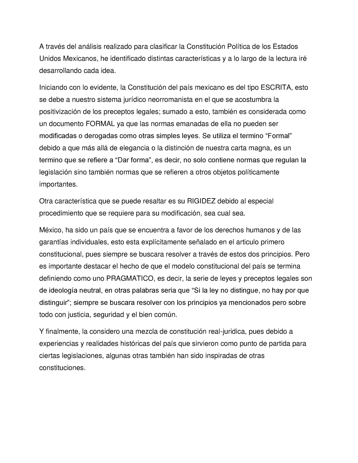 Clasificacion DE LA Constitucion Politica DE LOS Estados Unidos ...