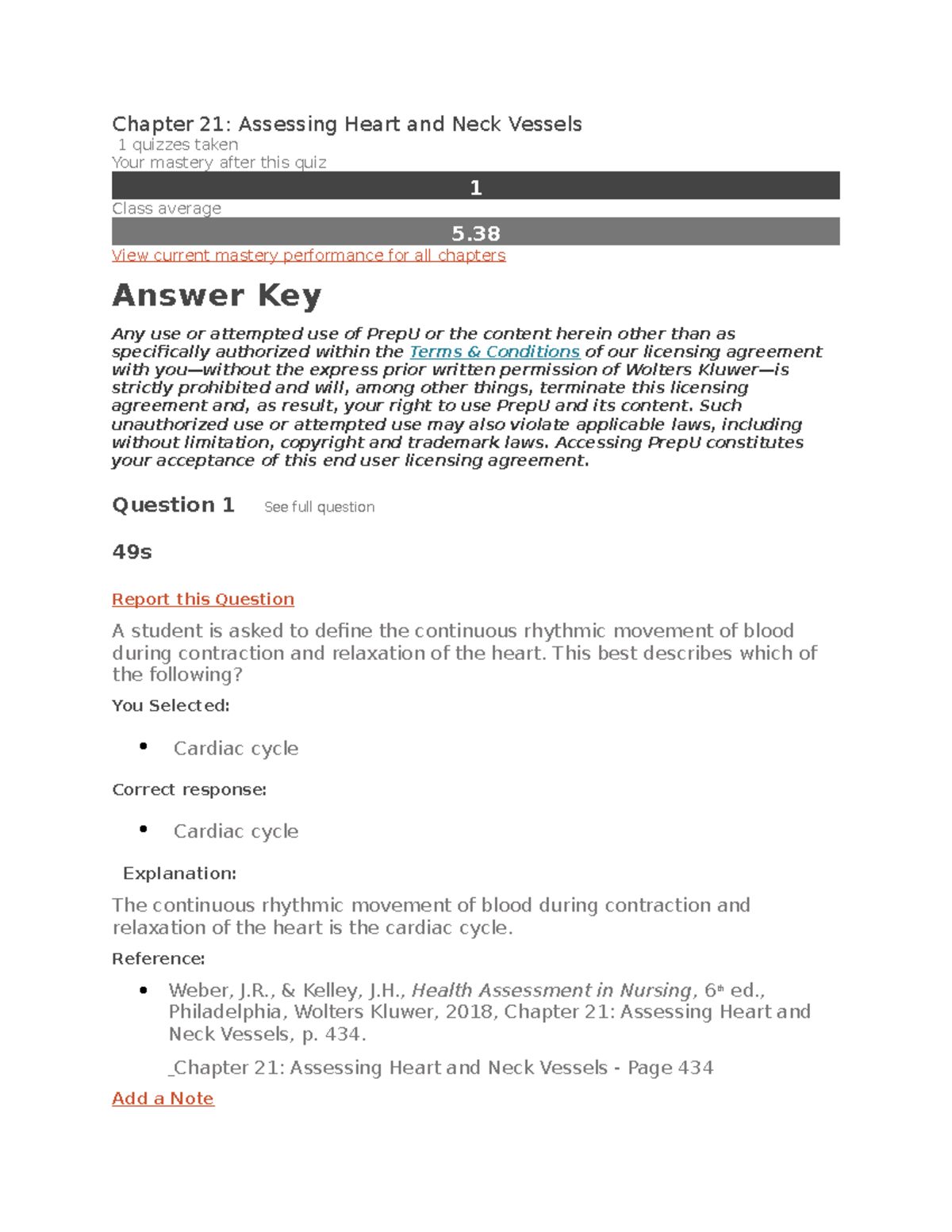 Chapter 21 - Prepu - Chapter 21: Assessing Heart And Neck Vessels 1 ...