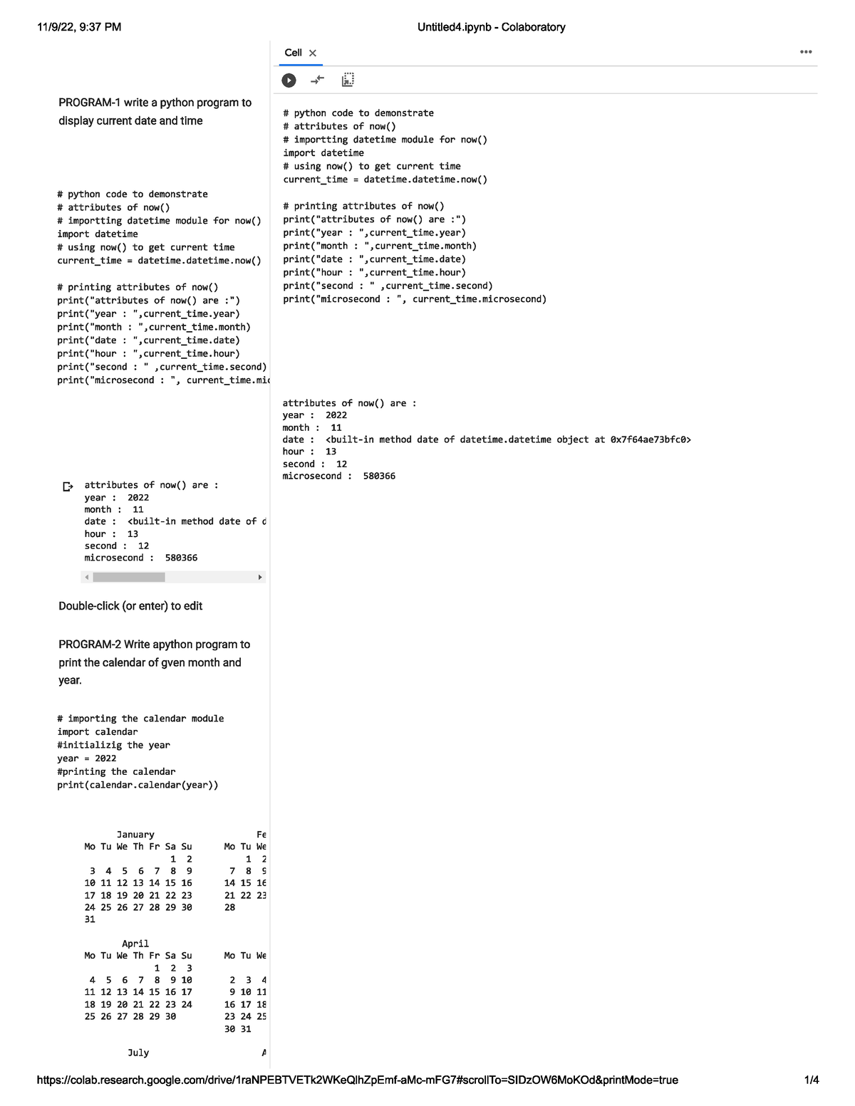 assignment on python language