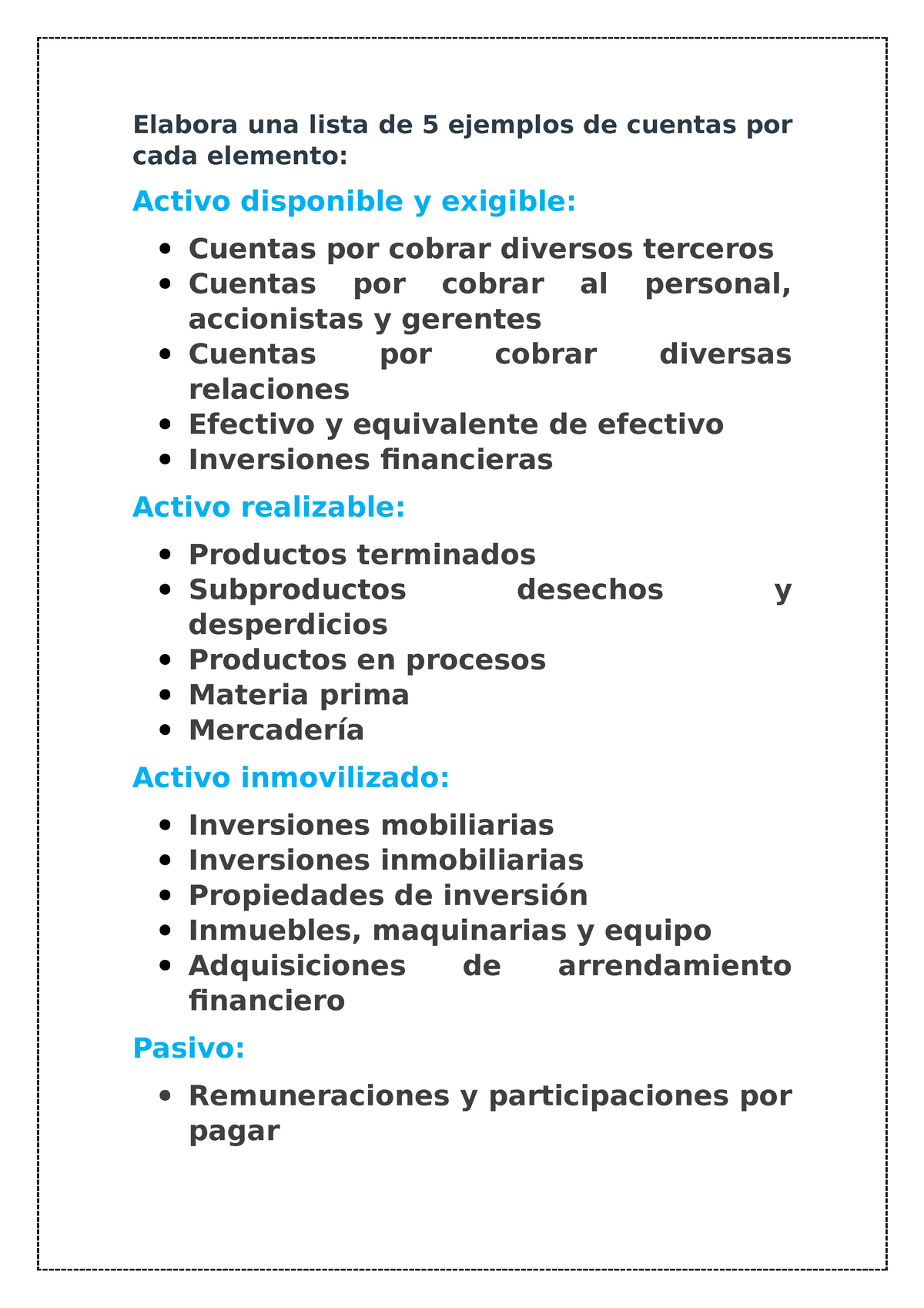 Ejemplos De Cuentas Del Plan Contable General Empresarial Elabora Una Lista De 5 Ejemplos De 9976