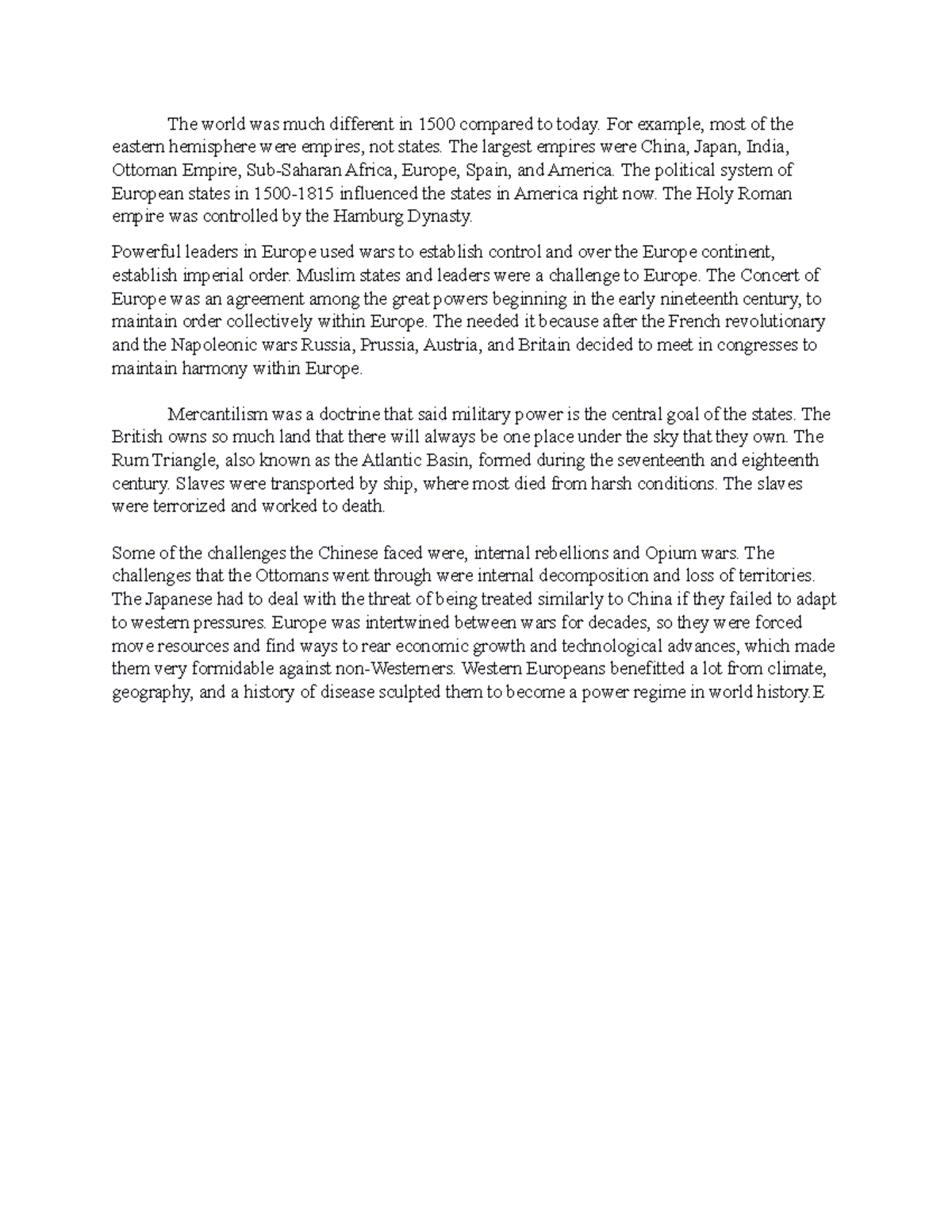 Internation Relations Essay The World Was Much Different In 1500 internation-relations-essay-the-world-was-much-different-in-1500