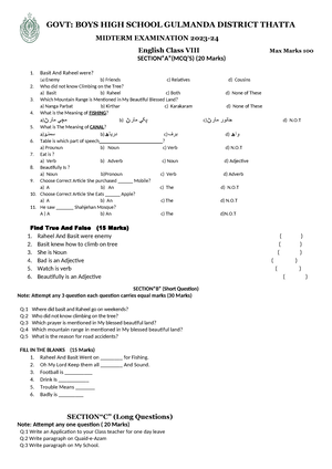 Punjab University BA English Language B Past Papers Group 2 2013 ...