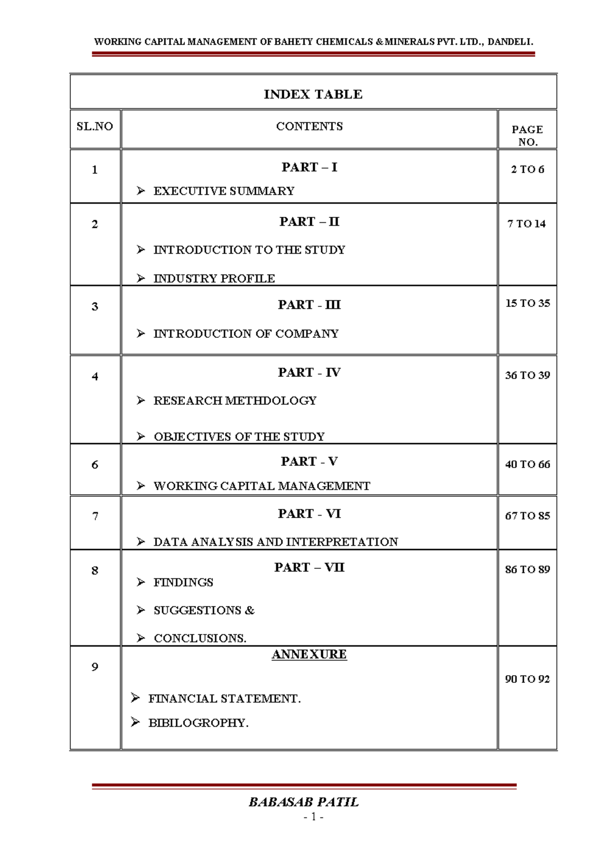 research methodology working capital management project