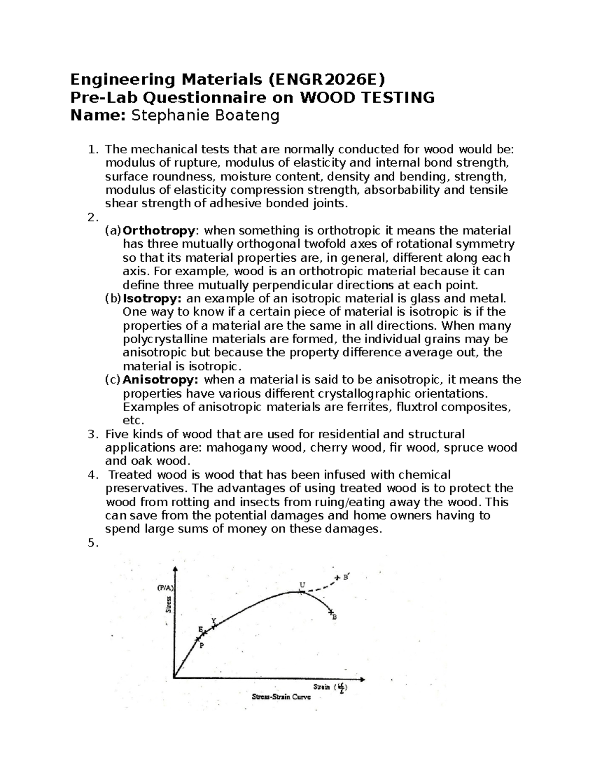 ENGR2026Pre Lab 3 - Formal Lab Report - Engineering Materials ...