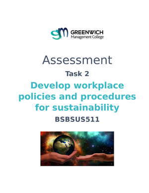 Bsbstr 602 - Assessment Task 1•final - Assessment Task 1 Develop ...