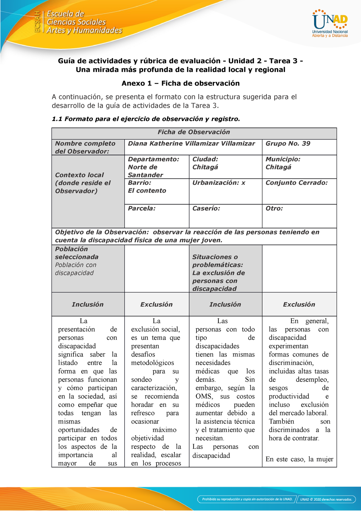 Anexo 1 Ficha De Observación Guía De Actividades Y Rúbrica De Evaluación Unidad 2 Tarea 1247