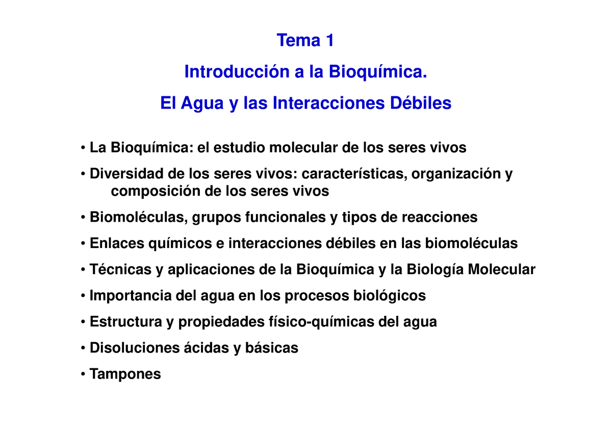 T1 Introducción A La Bioquímica El Agua [modo De Compatibilidad