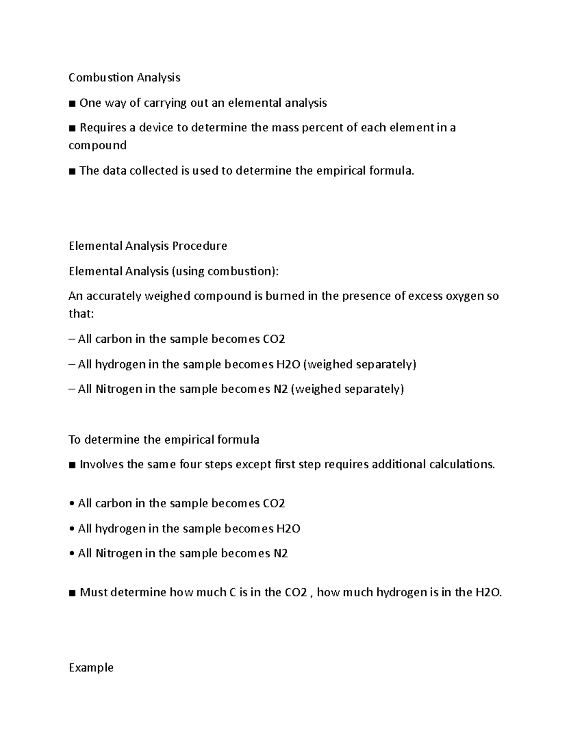159 - Combustion Analysis - Combustion Analysis One way of carrying out ...