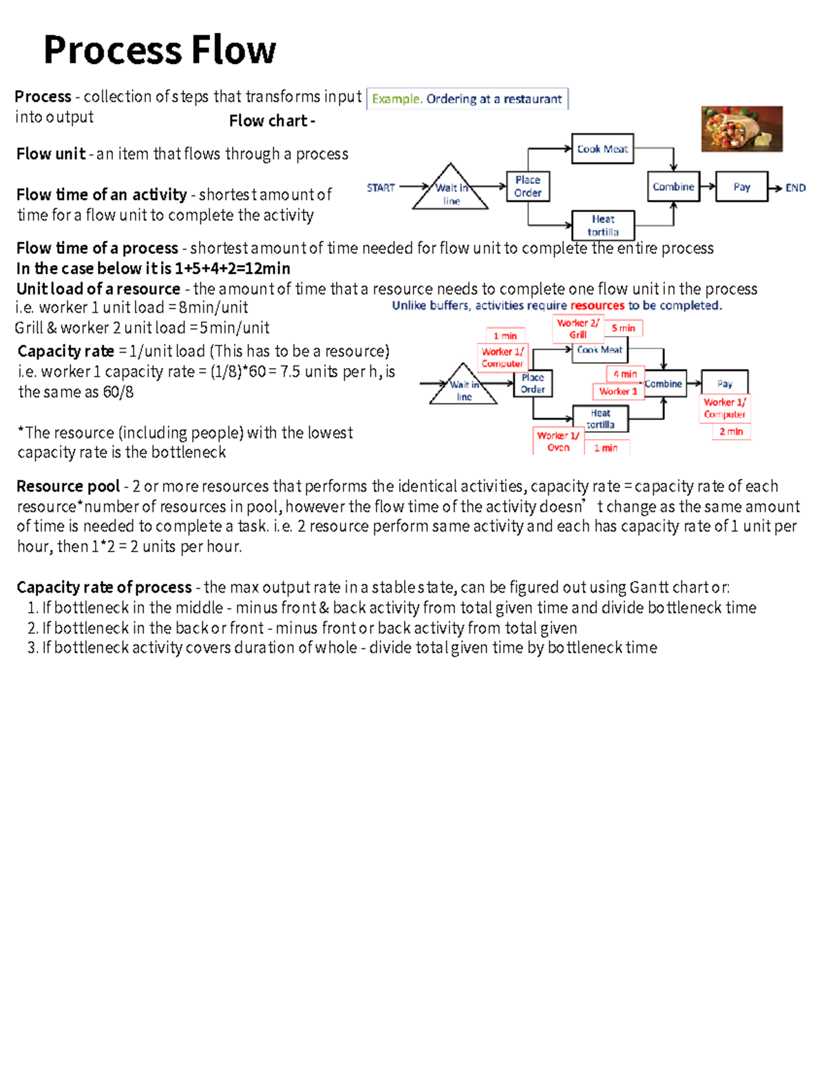 COMM204 notes of 2023 - Process Flow Process - collection of steps that ...