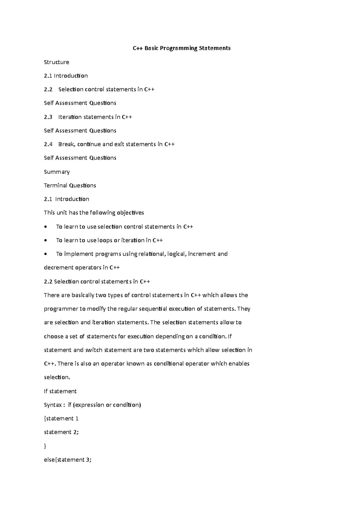 Oops Using C++ - C++ Basic Programming Statements-vol1 - C++ Basic ...