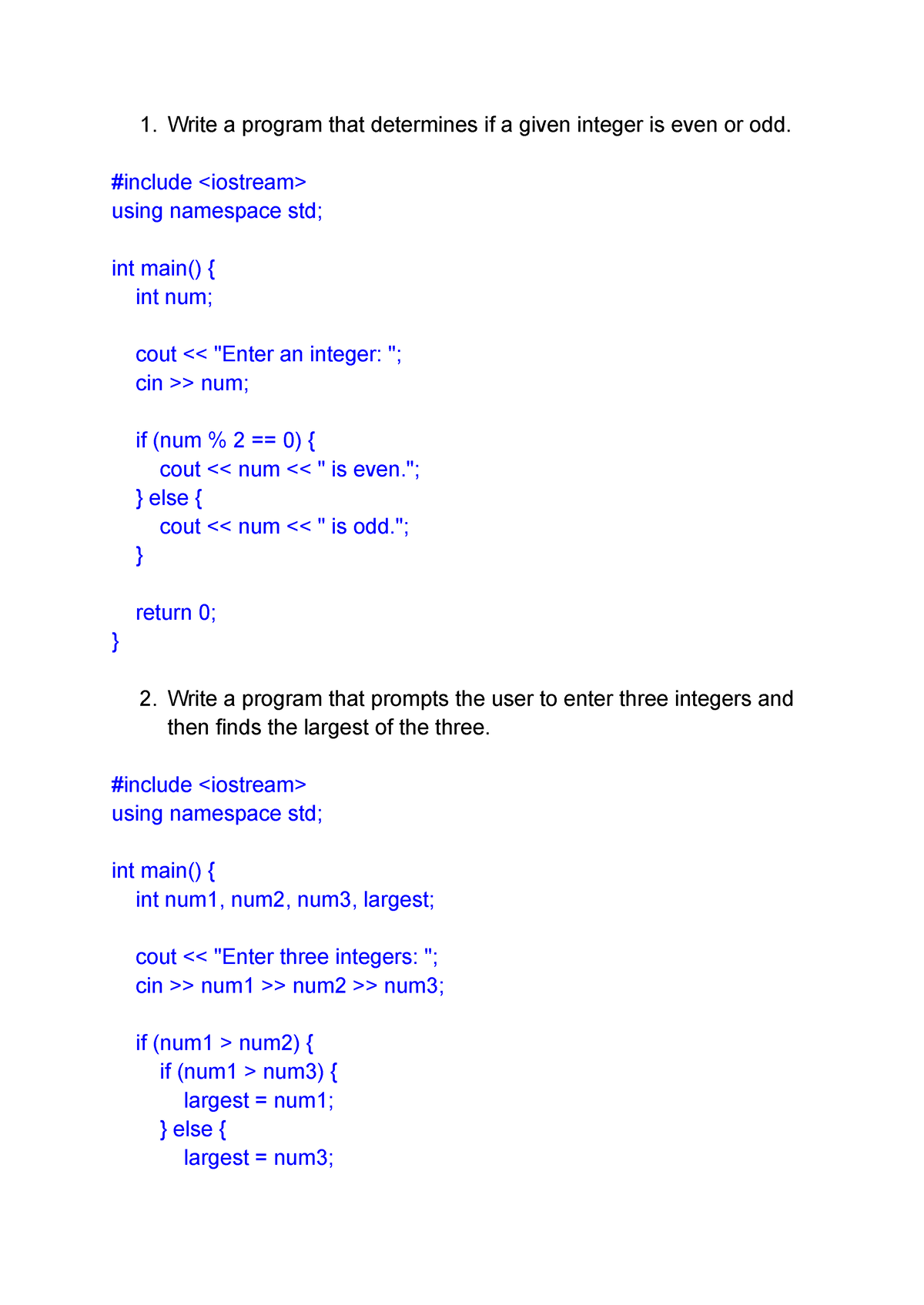 Nested if else examples - Write a program that determines if a given ...