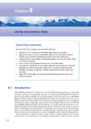 Chapter 8 Using Secondary Data Business Research Methods Studocu