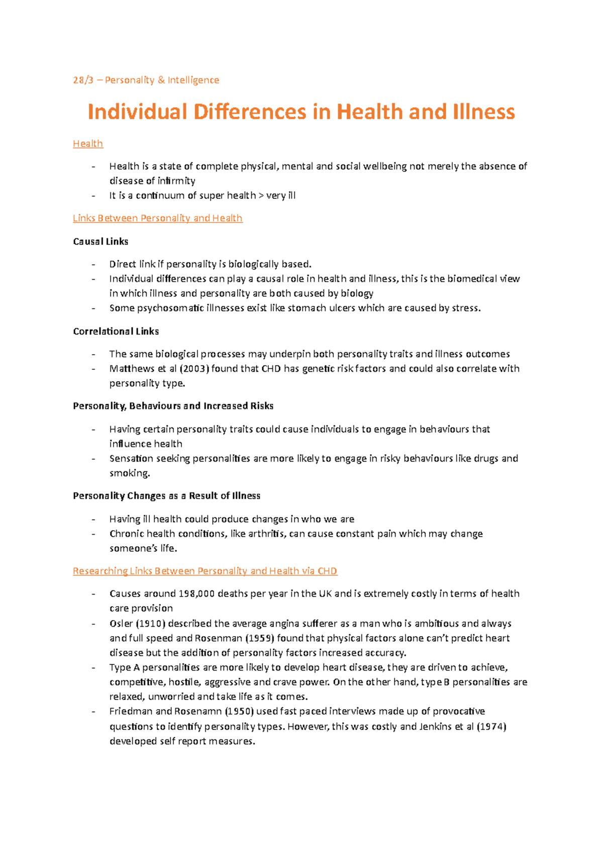 Individual Differences in Health and Social Anxiety - 28/3 ...