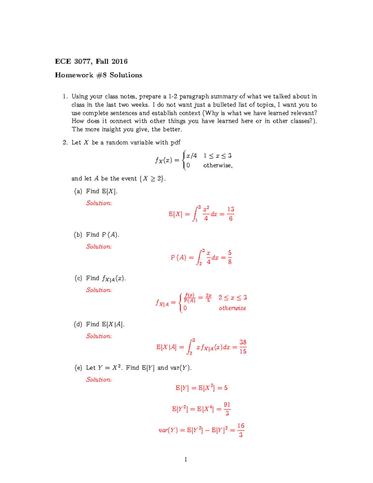 Hw08 3077 Fa16 Soln - Homework Solutions - ECE 3077, Fall 2016 Homework ...