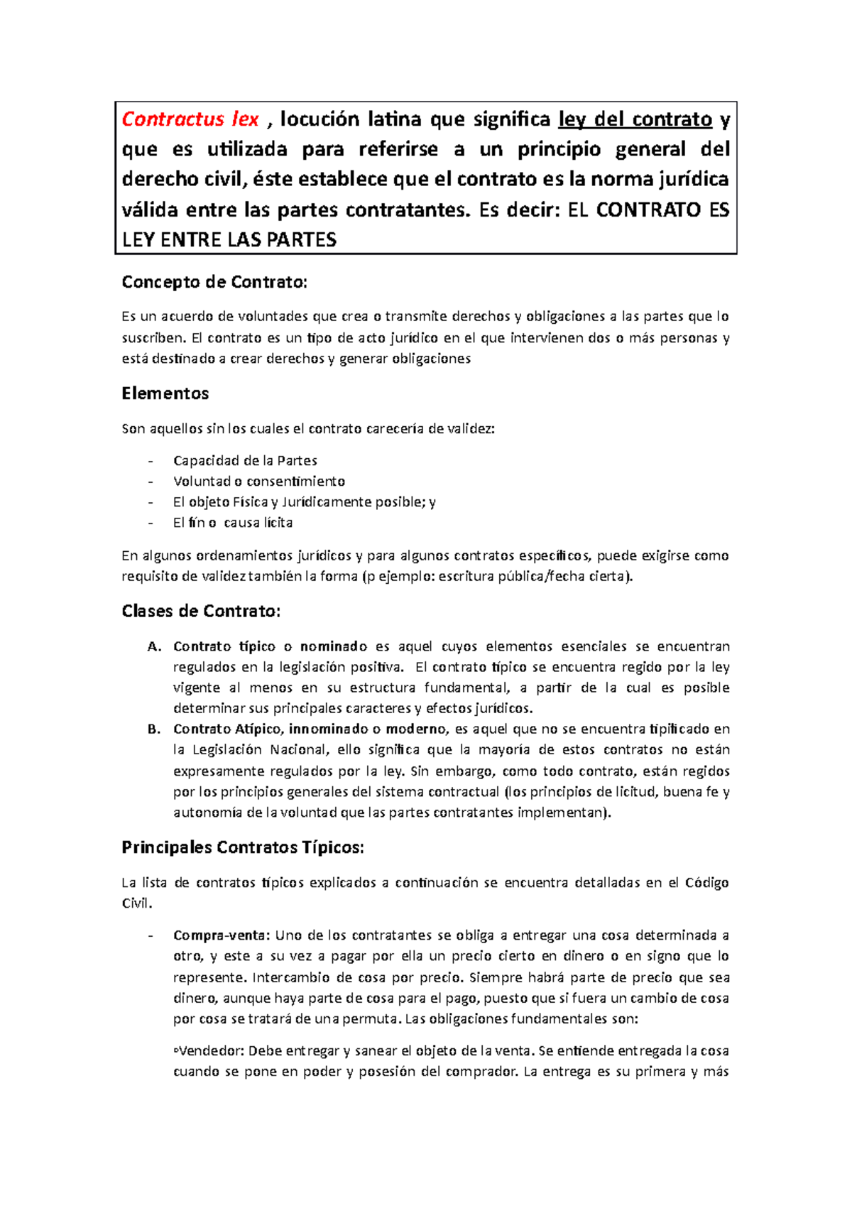 UPC - Sesion 9 - Contratos - Contractus lex , locución latina que ...