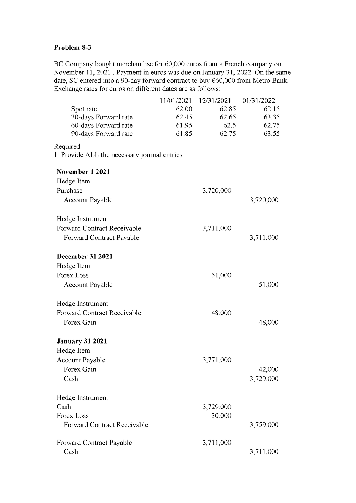 Problem-8-3 Accounting for Business Combination - Problem 8- BC Company ...