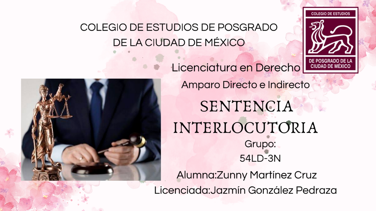 Exposición Sentencia Interlocutoria - Sistemas programables - Studocu